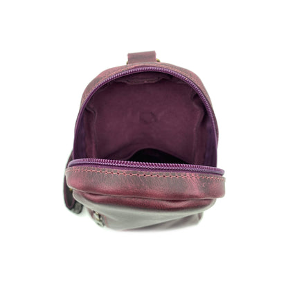 Sling Crossbody Backpack in Mulberry