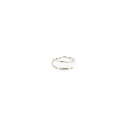 hand-hammered wrap ring in sterling silver 