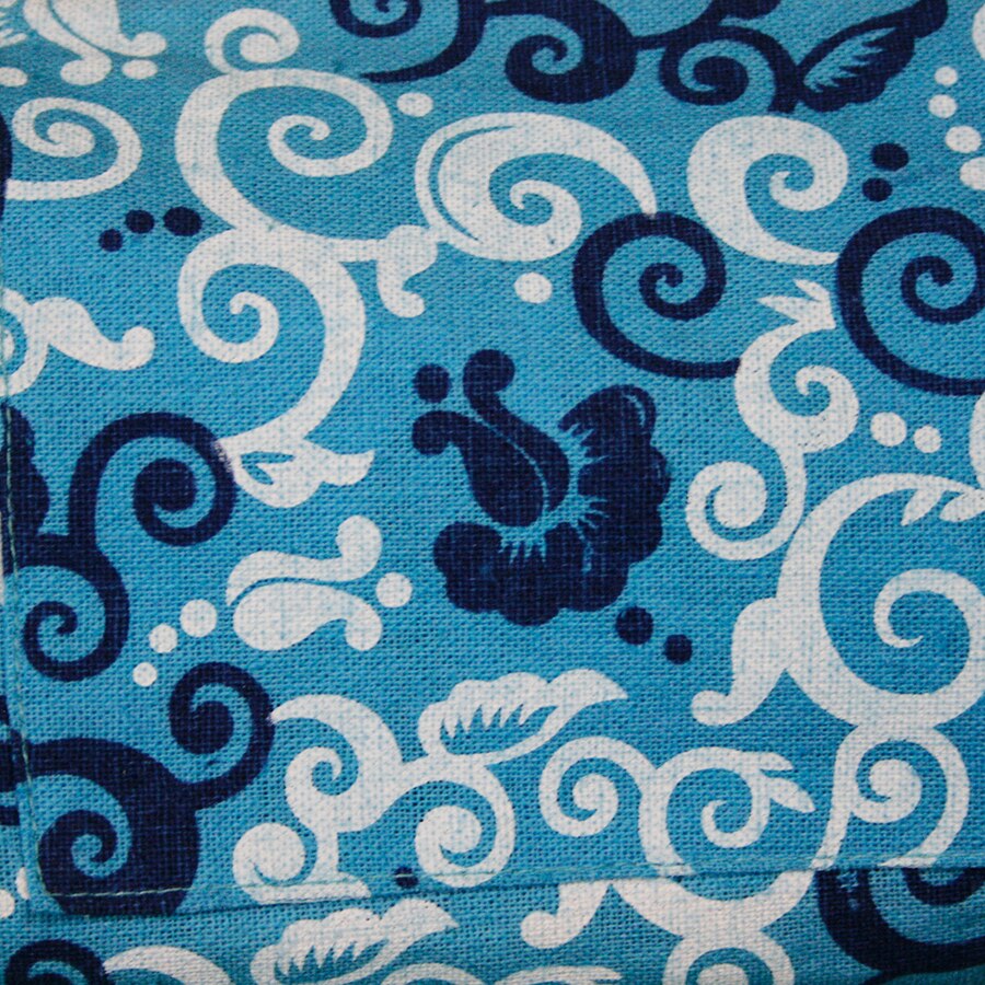 Yoga Mat Bag in Blue Floral Scroll Print