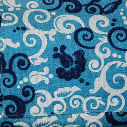 Yoga Mat Bag in Blue Floral Scroll Print