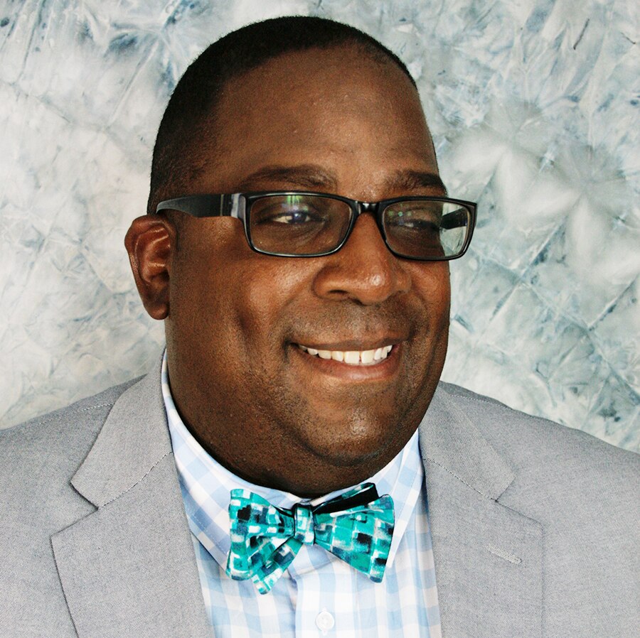 Mosaic Teal Cotton Bow Tie - Made for Freedom