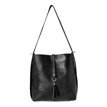 Leather Slingback Bag - black