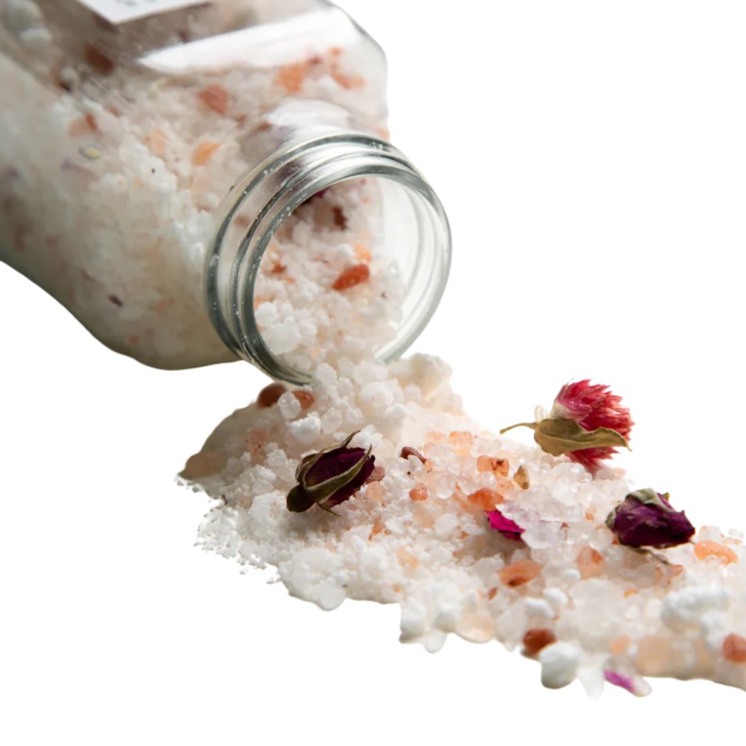 Flower Market Fizzy Bath Soak with lavender oils and dried flowers
