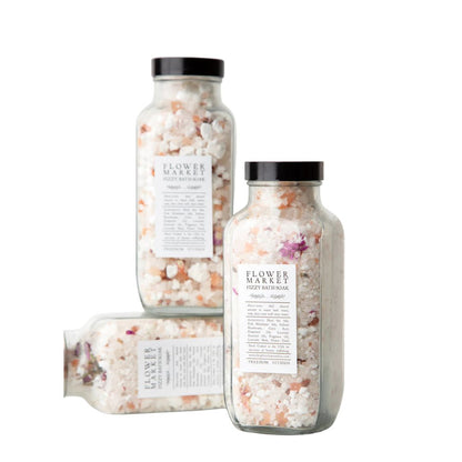 Flower Market Fizzy Bath Soak with lavender oils and dried flowers