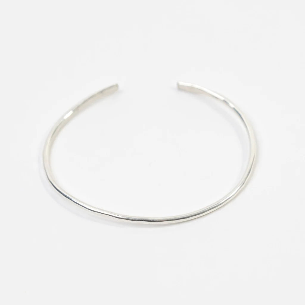 hand-hammered sterling silver bangle