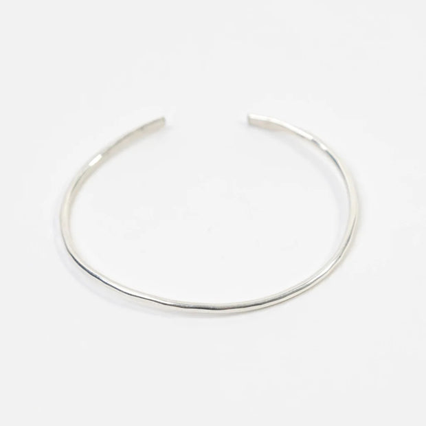 hand-hammered sterling silver bangle