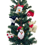 Handmade Felt Ornaments On Tree