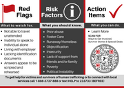 Human Trafficking Red Flags Card Pack of 25