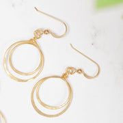 Zomi Circles of Unity Earrings Gold Brass Made for Freedom