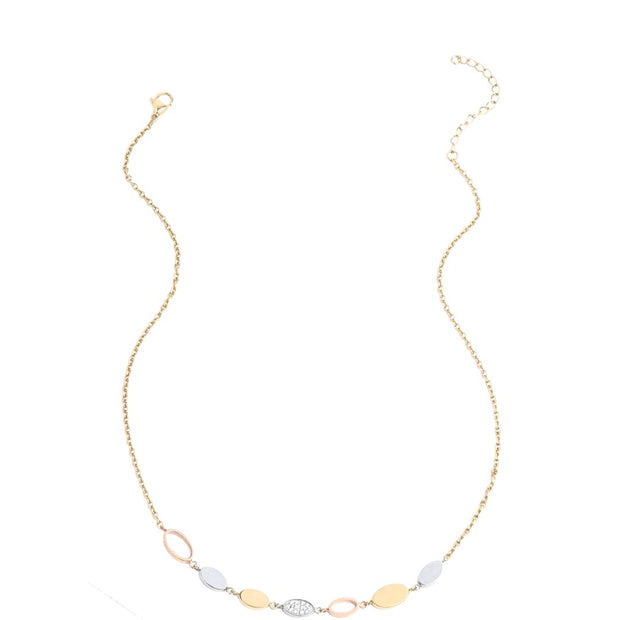 Metal Noncommittal Tricolor necklace