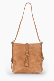 Mini Leather Slingback Bag - camel
