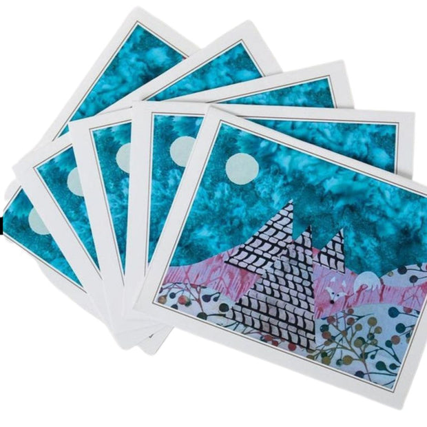 notecards 5pc - batik mosaic