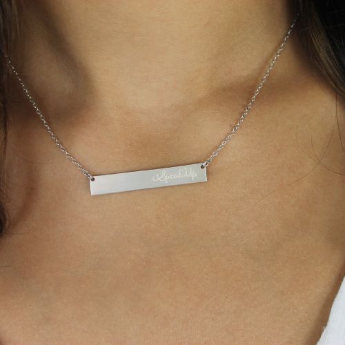 Speak Up Bar Necklace silver