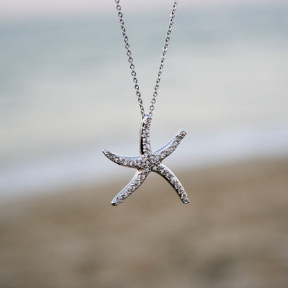 Rhinestone Starfish Necklace - Made for Freedom