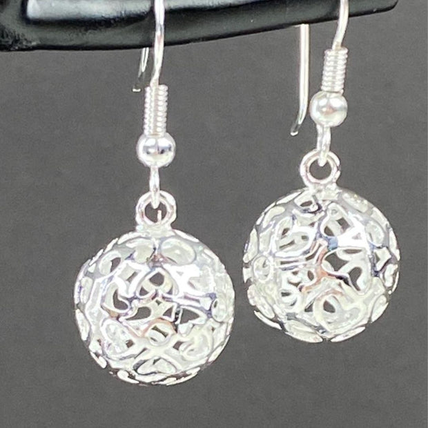 Mustard Seed Earrings-Silver