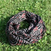 Deep Taupe Swirl Cotton Scarf - Made for Freedom