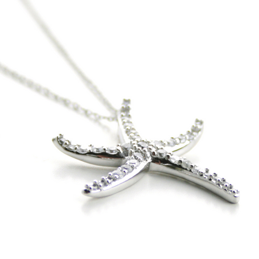 Rhinestone Starfish Necklace