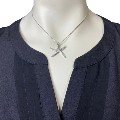 Rhinestone Starfish Necklace