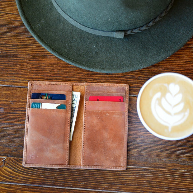 Vertical Leather Wallet - Made for Freedom